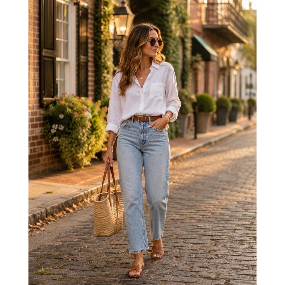 Zara Light Blue Straight Leg Jeans
